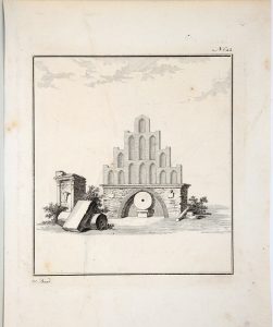 Неизвестный художник, Западная Европа "Архитектурный пейзаж с руинами" Конец 18 века