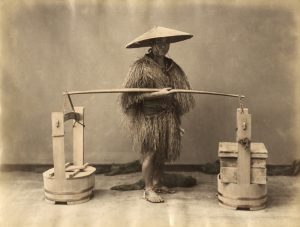 Неизвестный автор "Продавец тофу" 1880-1890-е
