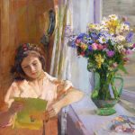 Борис Иогансон "Девочка с цветами" 1959