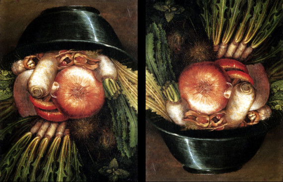 Джузеппе Арчимбольдо. Овощи и фрукты.