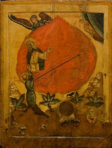 Огненное восхождение пророка Илии. Конец XVI века