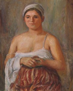 Александр Древин "Девушка с полотенцем" 1937
