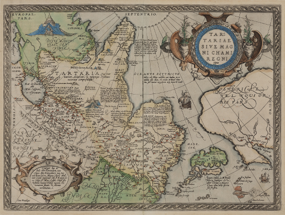Карта «Тартарии, или Царство Великого Хама». Абрахам Ортелий. Антверпен. 1570 г.