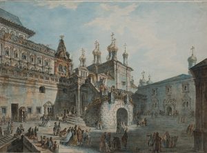 Федор Алексеев "Боярская площадка в Кремле. Вид с западной стороны" 1800-е
