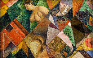 Давид Бурлюк "Женщина с зеркалом" 1915-1916