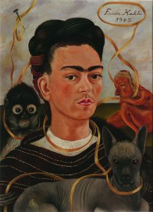 Фрида Кало "Автопортрет с обезьянкой" 1945
