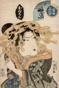 Утагада Кунисада "Ойран (Из серии "Сопоставление красавиц современности")" Япония Около 1827