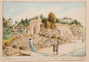 Болотов П.А. "Сцена, представляющаяся зрению стоящему внизу большого водопада" 1786-1787
