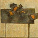Владимир Вейсберг "Апельсины в чёрных бумажках на черном столе" 1961