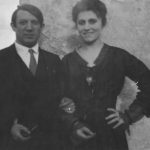 Пабло Пикассо и Ольга Хохлова на террасе отеля "Минерва". Рим, 1917