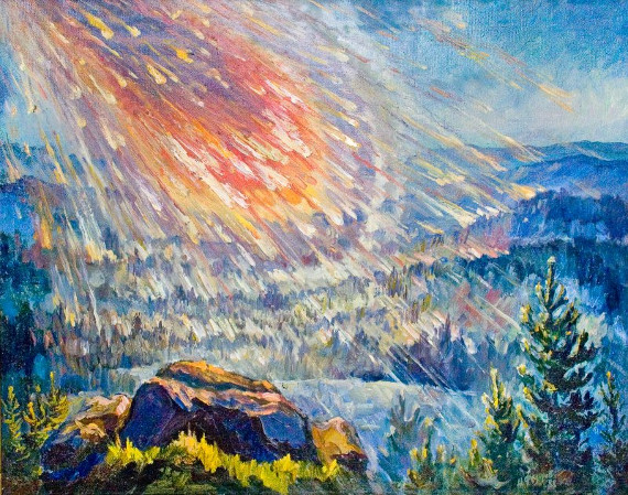 Николай Фёдоров "Взрыв над южным болотом. Вид с горы Фарингтона"