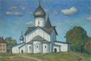 Борис Смирнов-Русецкий "Псков. Церковь Вознесения" 1969