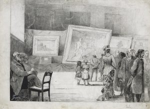 В.В. Берг "На выставке (XI выставка ТПХВ)" 1883