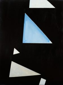 Рубен Апресян "Композиция с голубым треугольником на черном фоне" 2014