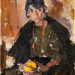 Николай Фешин "Портрет девочки из племени Таос" 1930
