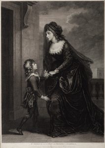 Дж. Колдуолл (по оригиналу У. Гамильтона) "Актриса Сара Сиддонс с сыном в трагедии "Изабелла" 1785