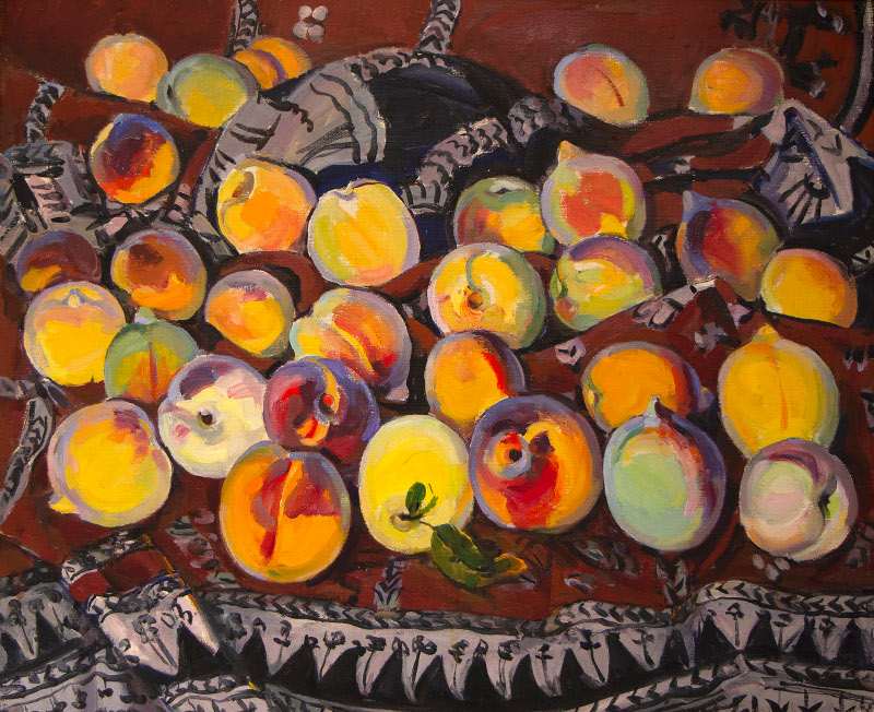 Мариам Асламазян "Персики на индийской ткани" 1985