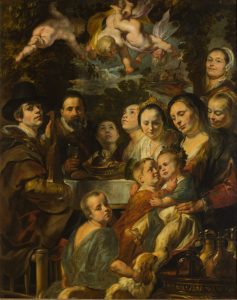 Якоб Йорданс "Автопортрет с родителями, братьями и сестрами" Около 1615