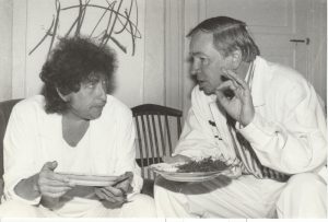 Боб Дилан и Андрей Вознесенский. Переделкино, 1985