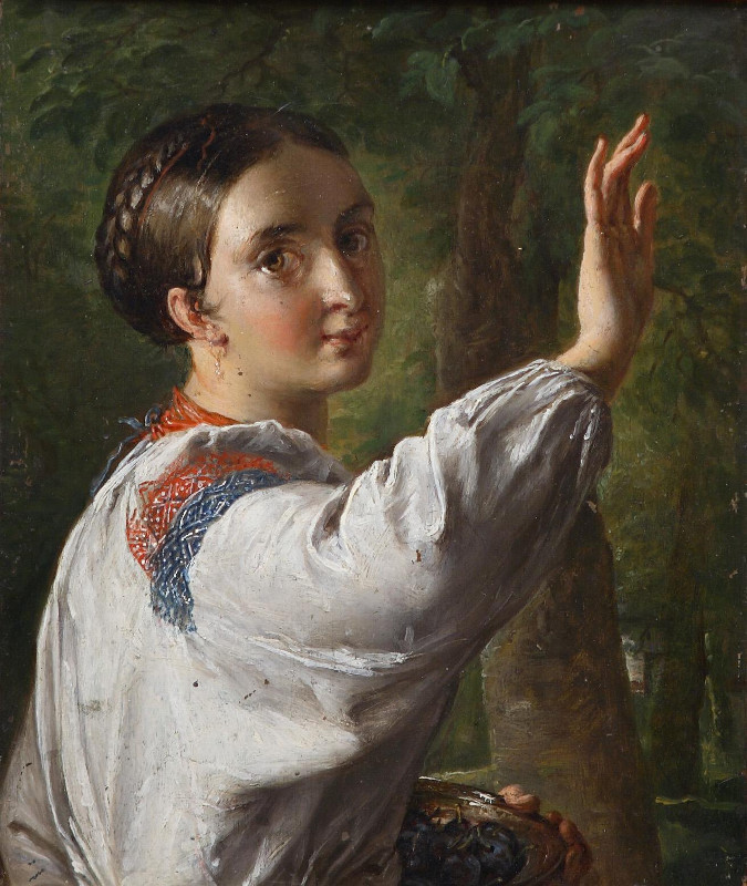 В.А. Тропинин "Девушка-украинка, собирающая сливы" 1820-е