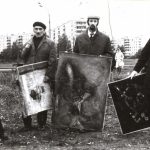 Бульдозерная выставка. 1974 год. Сергей Бордачев - крайний справа.
