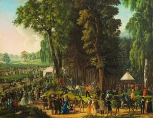 Неизвестный художник "Гуляния 1 мая в Сокольниках" 1840