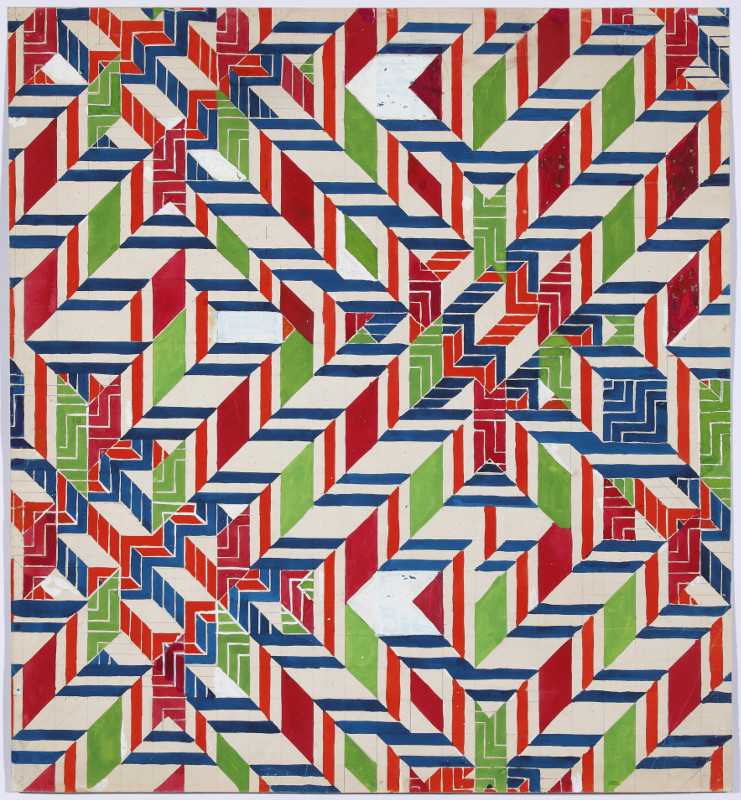 Анна Андреева "Эскиз рисунка для ткани" 1963