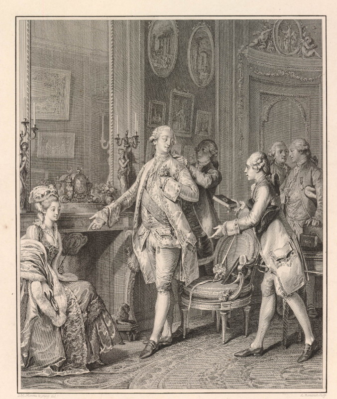 Антуан Луи Романе по рисунку Жан-Мишеля Моро Младшего "Парадный туалет" Около 1777
