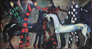 Моисей Фейгин "Арлекины и кони (Наездники)" 1995