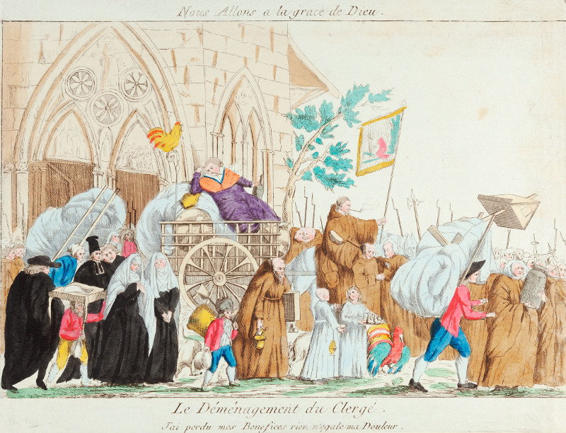 Неизвестный гравер "Переезд духовенства" 1789