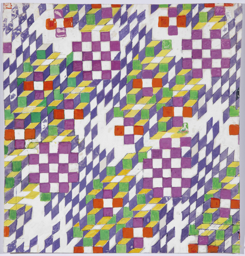 Анна Андреева "Эскиз рисунка для ткани" 1968