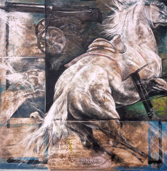 Александр Рукавишников "Лошадь и пулемет" 2005 Предоставлено: Арт-галерея VS Unio.
