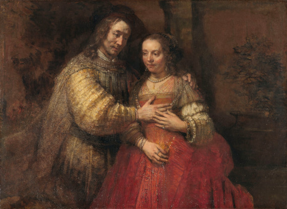 Рембрандт Харменс ван Рейн «Исаак и Ревекка (Еврейская невеста)» Около 1665–1669. Рейксмузеум, Амстердам. Предоставлено: Еврейский музей и центр толерантности.